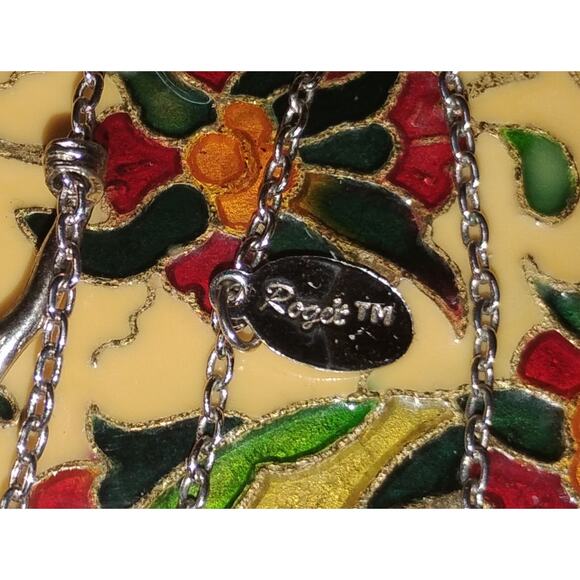 HTF Vintage Rogé Silver-Tone Swing Girl Pendant Necklace Whimsical Statement - Picture 5 of 5